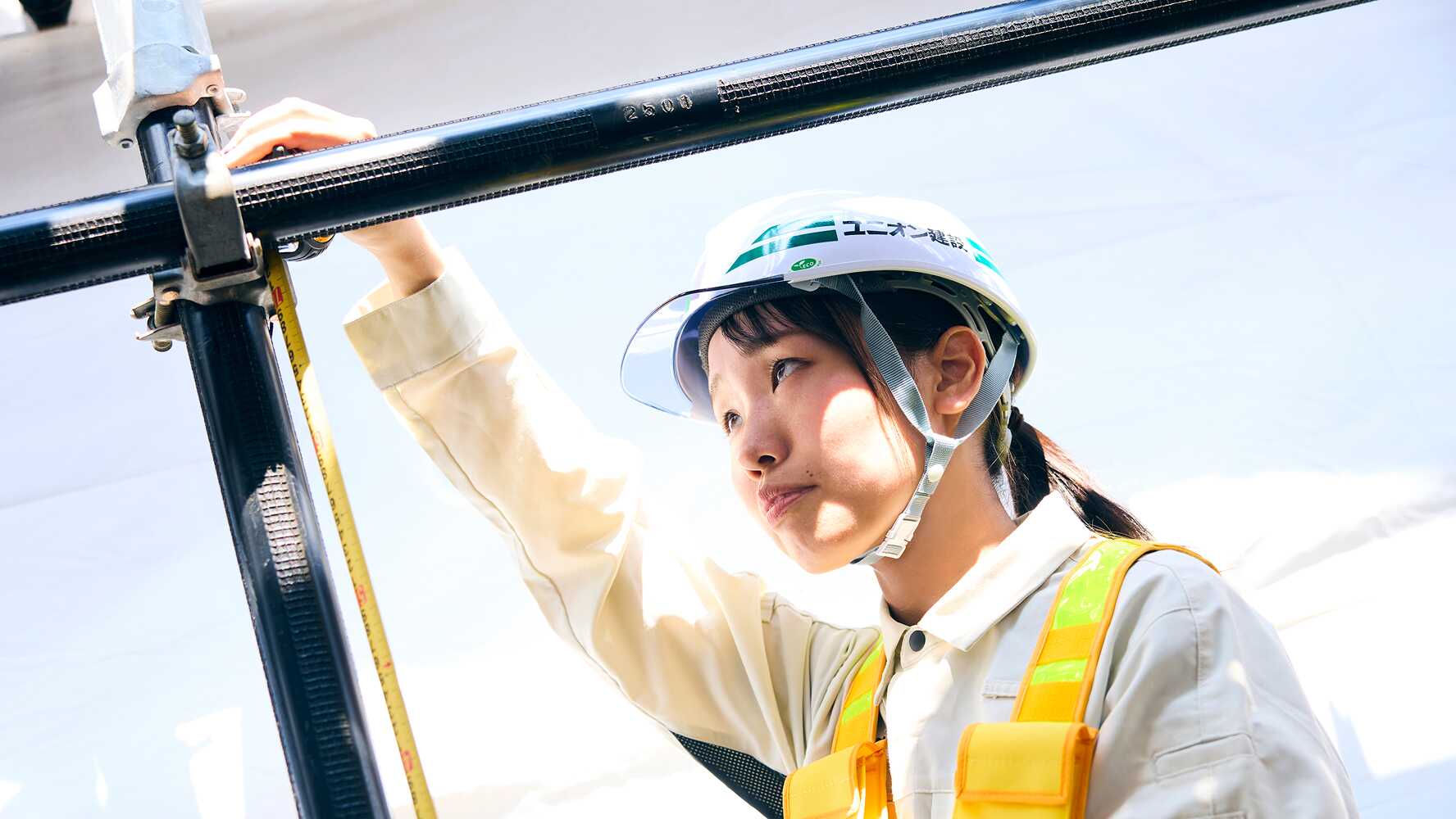 ユニオン建設の作業員の作業風景