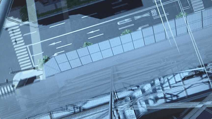 VRを活用した労働災害の疑似体験の様子