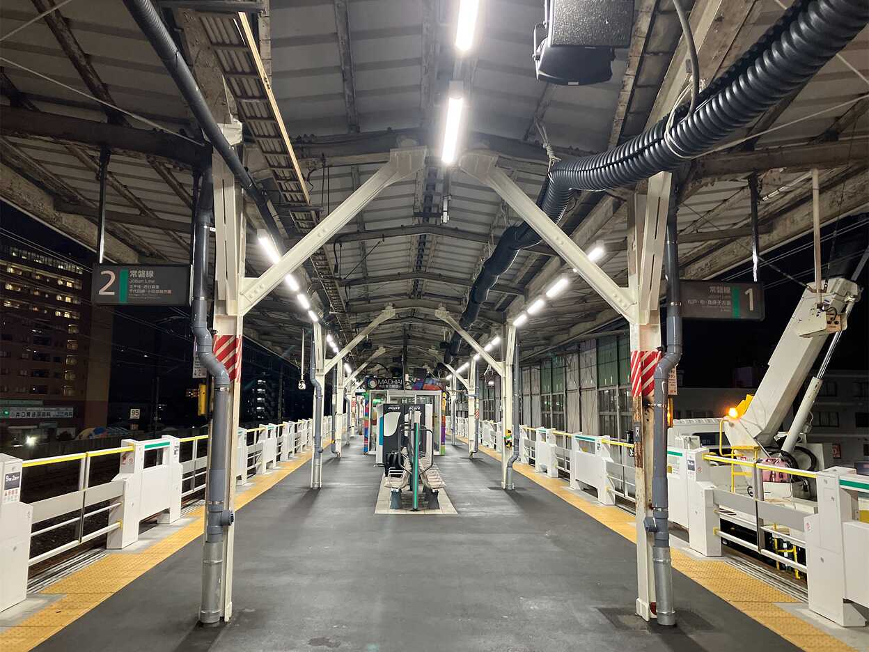 耐震補強工事の風景