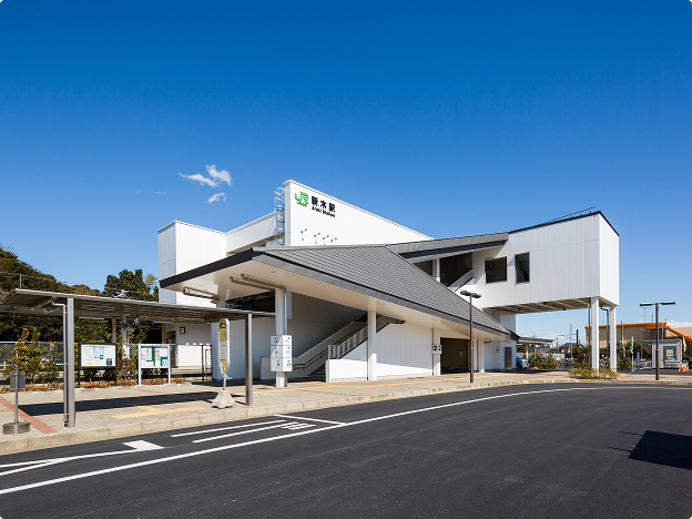 駅舎の新築の風景