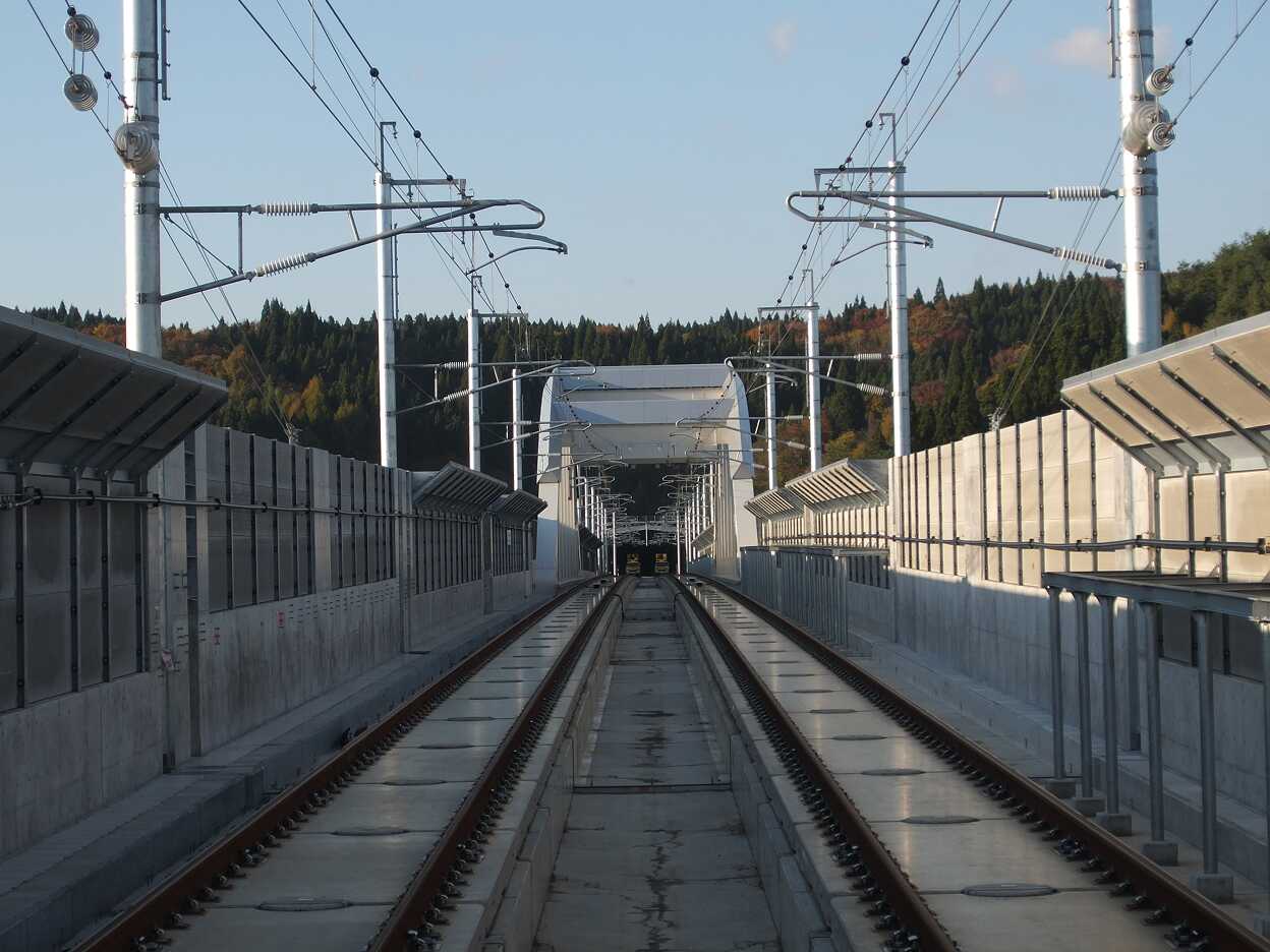 北海道新幹線新設工事の風景
